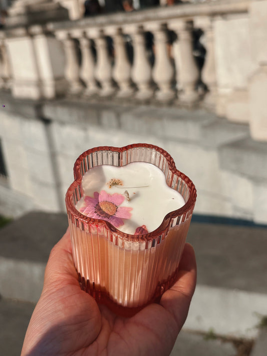 Bougie Flora 🌸💗 Taille M - Fleur de Sakura