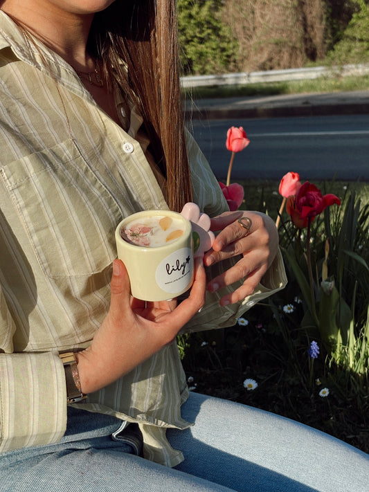 Bougie Lily 🌸 Fleur de lin