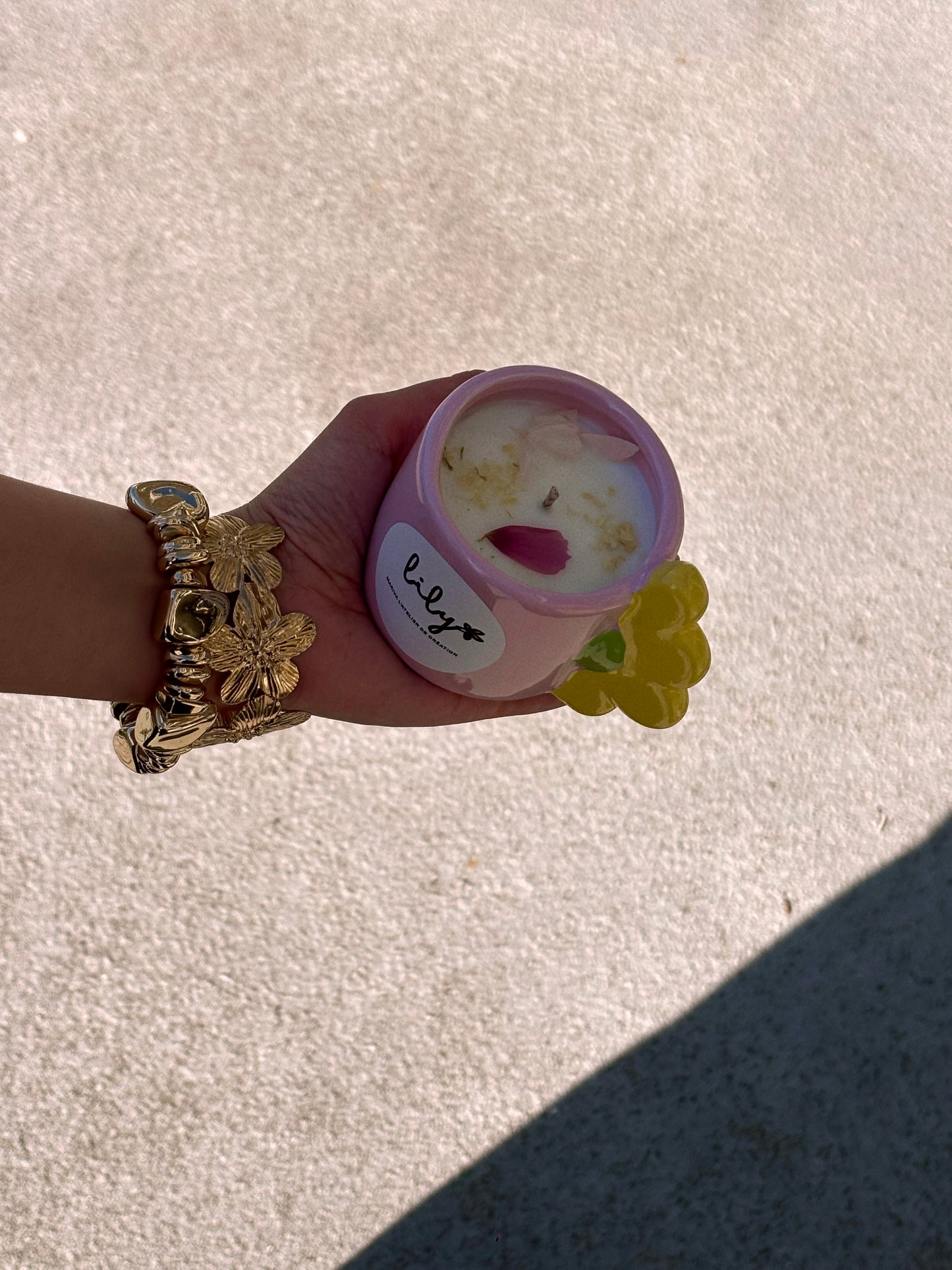 Bougie Lily 🌸 Fleur de lin