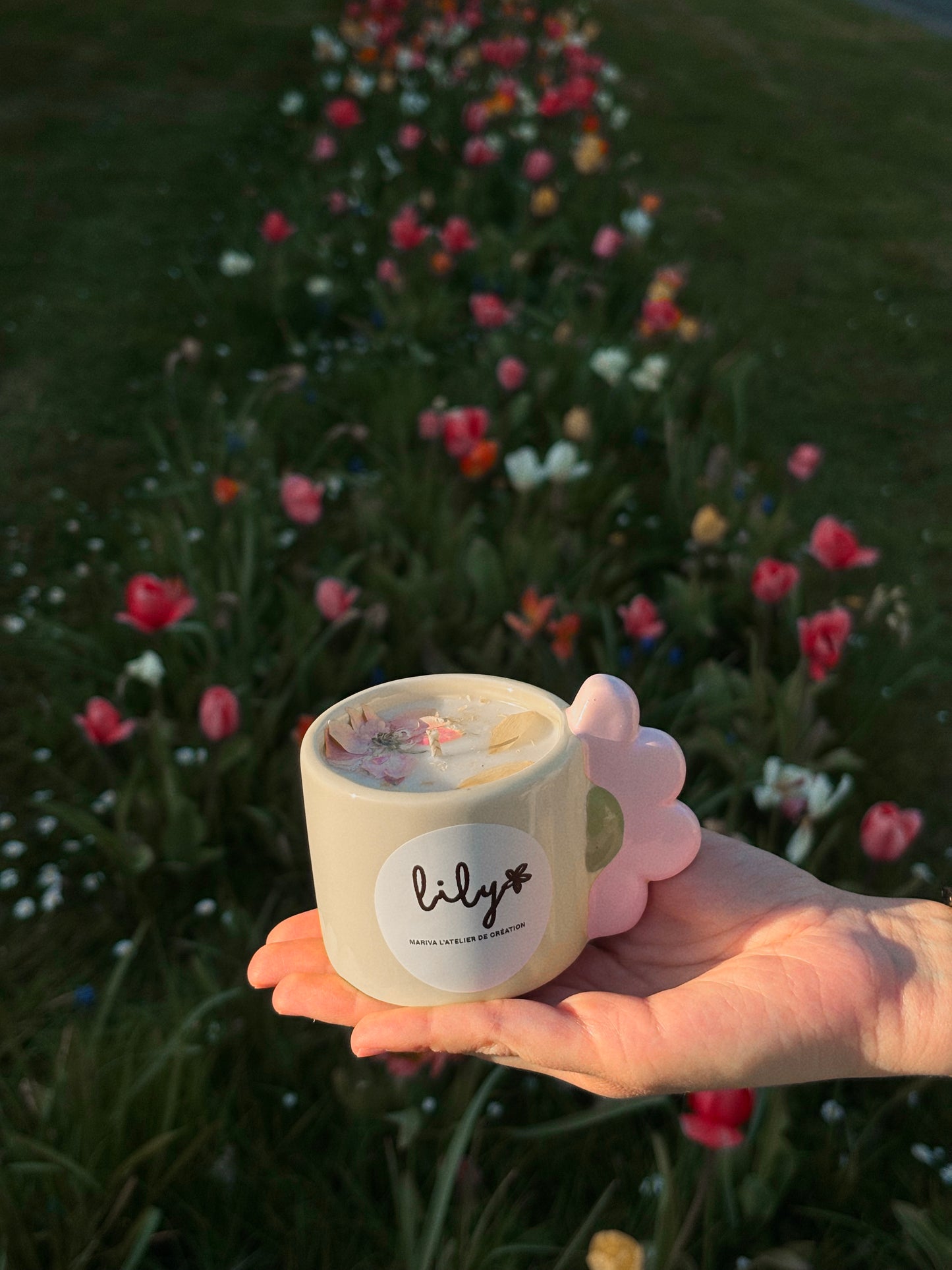 Bougie Lily 🌸 Fleur de lin
